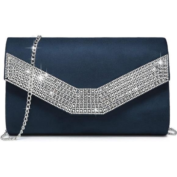 Women's Evening Bags Formal Party Clutches Wedding Purses Cocktail Prom Handbags - Picture 6 of 6